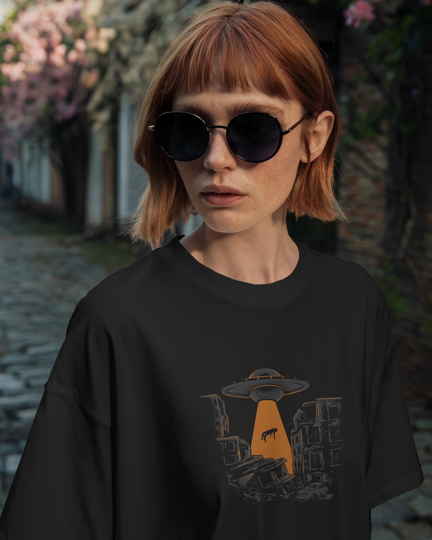 Alien Abduction Oversized Tee